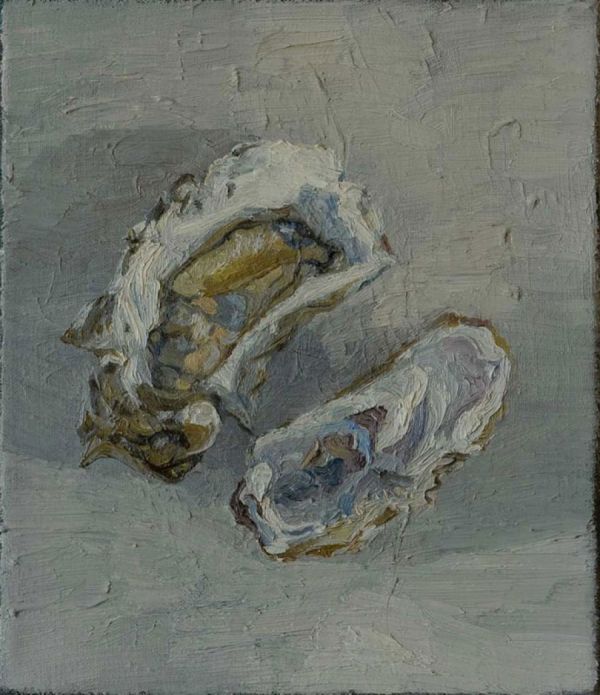 Auster, 1.8.95 35 x 30 cm Öl/Lwd. 1995